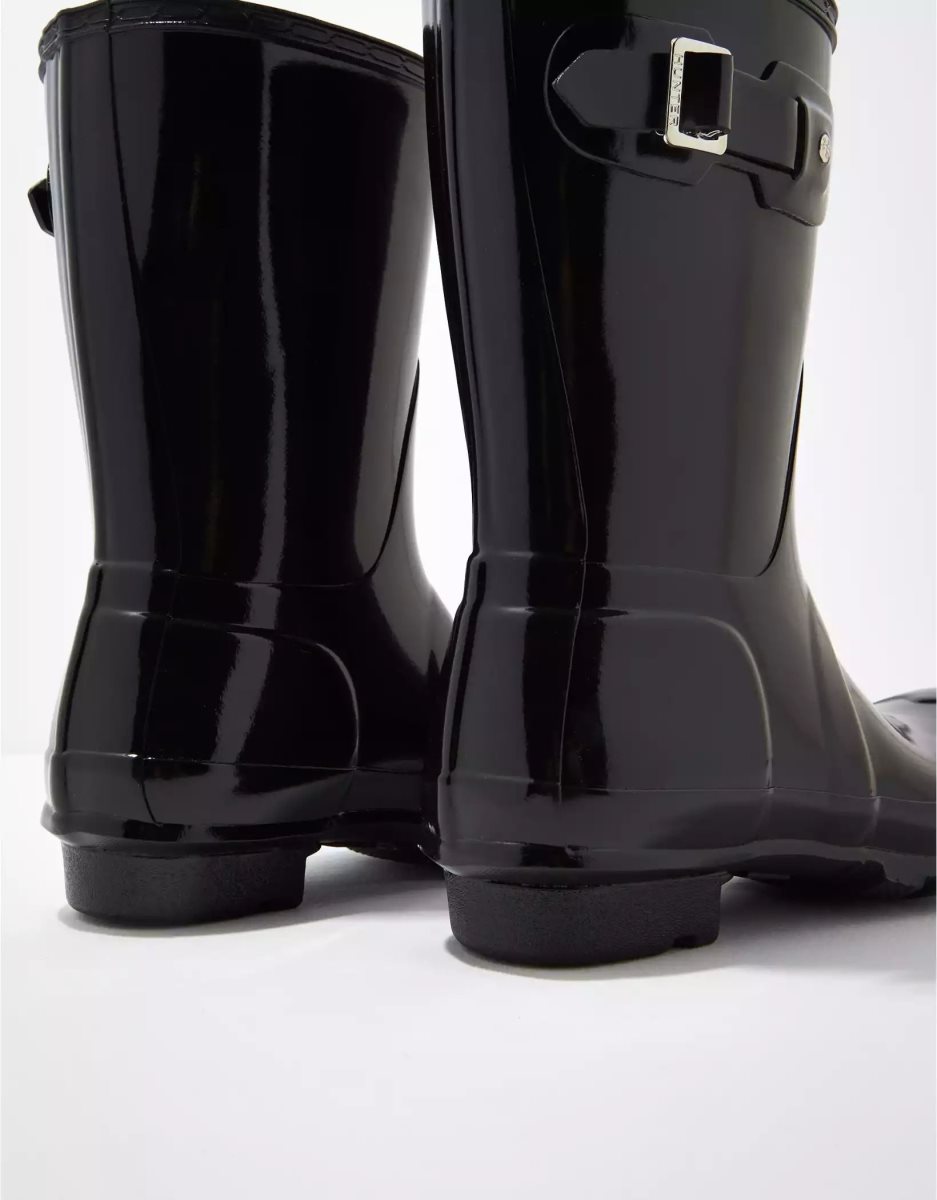 Bottes American Eagle Hunter Original Corta Gloss Rain Noir Femme | NNY-25056882